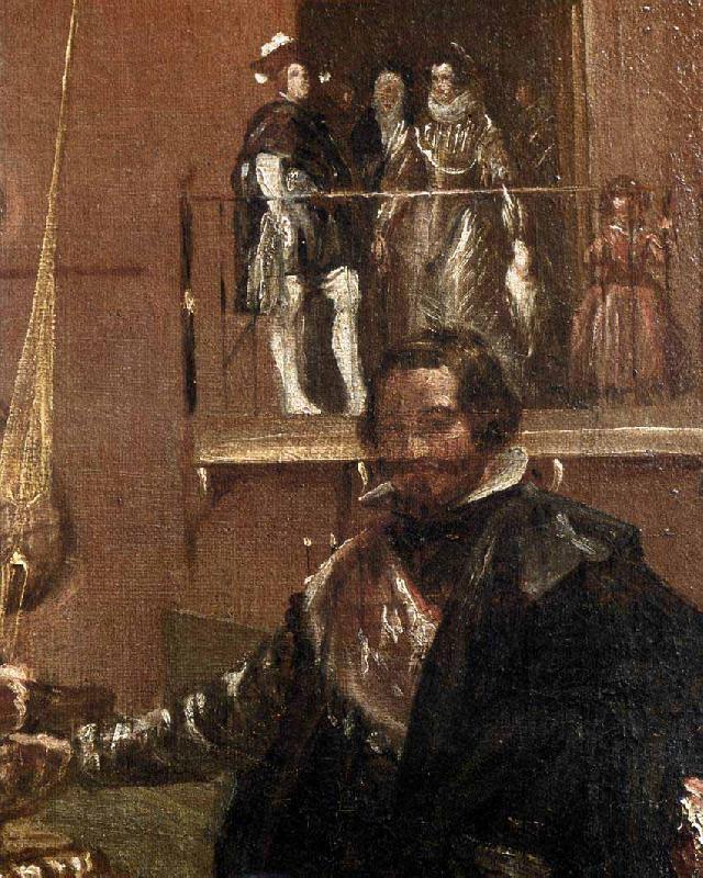 Diego Velazquez Duke and the royal family on the balcony looking on oil painting image